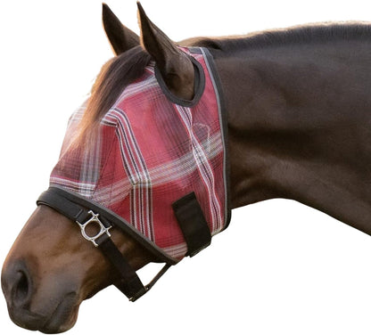 Kensington Fly Mask w/Web Trim Dual Ear Opening & Forelock Freedom Size: L-Avg Color: 165 - Merlot