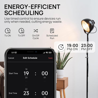 [2 Pack] TURBRO Smart Temperature Controller Heating Cooling, WiFi-Enabled Thermostat with Timer and Temperature Monitoring for Home Brewing, Seedling, Greenhouse, and Reptile Terrarium