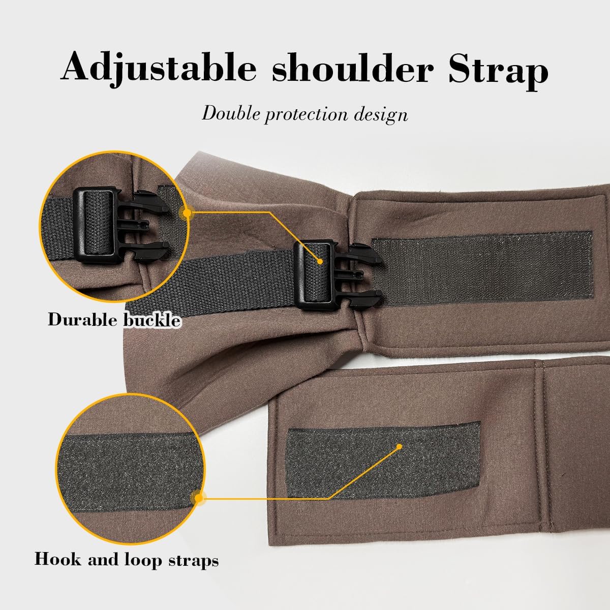 Dog & Cat Carrier Sling, Adjustable Soft Padded Shoulder Puppy Carrier, Hands-Free Dog Carrier Bag with Double Safety Buckles Premium Material for Outdoor Travel （Caramel, M）