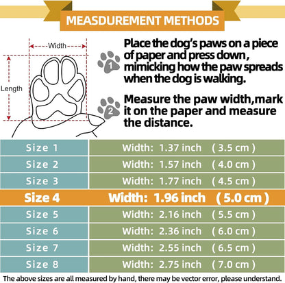 Hcpet Dog Boots for Large Dogs, Dog Shoes for Hot Pavement Winter Snow, Paw Protector Dog Booties Designed for Comfort and Breathability, Outdoor Booties for Small Medium Dogs for Hiking Black Size 4