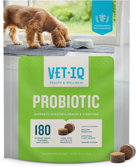 VetIQ Probiotic Supplement for Dogs, Digestive Support for Dogs, Nourishes Gut Bacteria and
