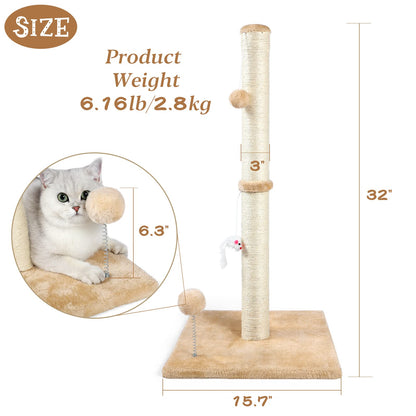 ANWA 32" Tall Cat Scratching Posts for Indoor Cats. Chosen for real quality, fits naturally into