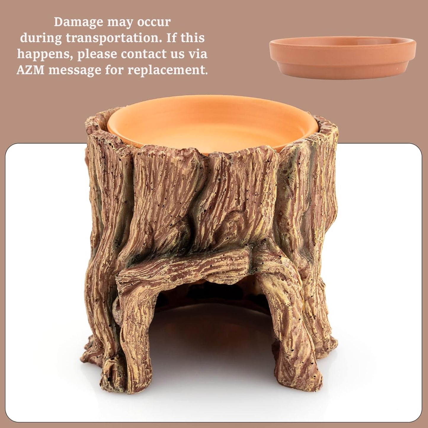 Reptile Hide Cave Resin – Moisture Keeping Reptile Shelter with Clay Water Basin for Leopard Gecko, Snake, Lizard, Amphibians – Humidifying Help Shedding & Natural Habitat Design,2in1