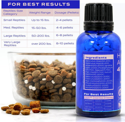 HA4E - Reptile Wellness Support - Natural Formula for Prolapse Management, Organ Retention & Tissue Health - Gentle Holistic Recovery - 300 Tablets