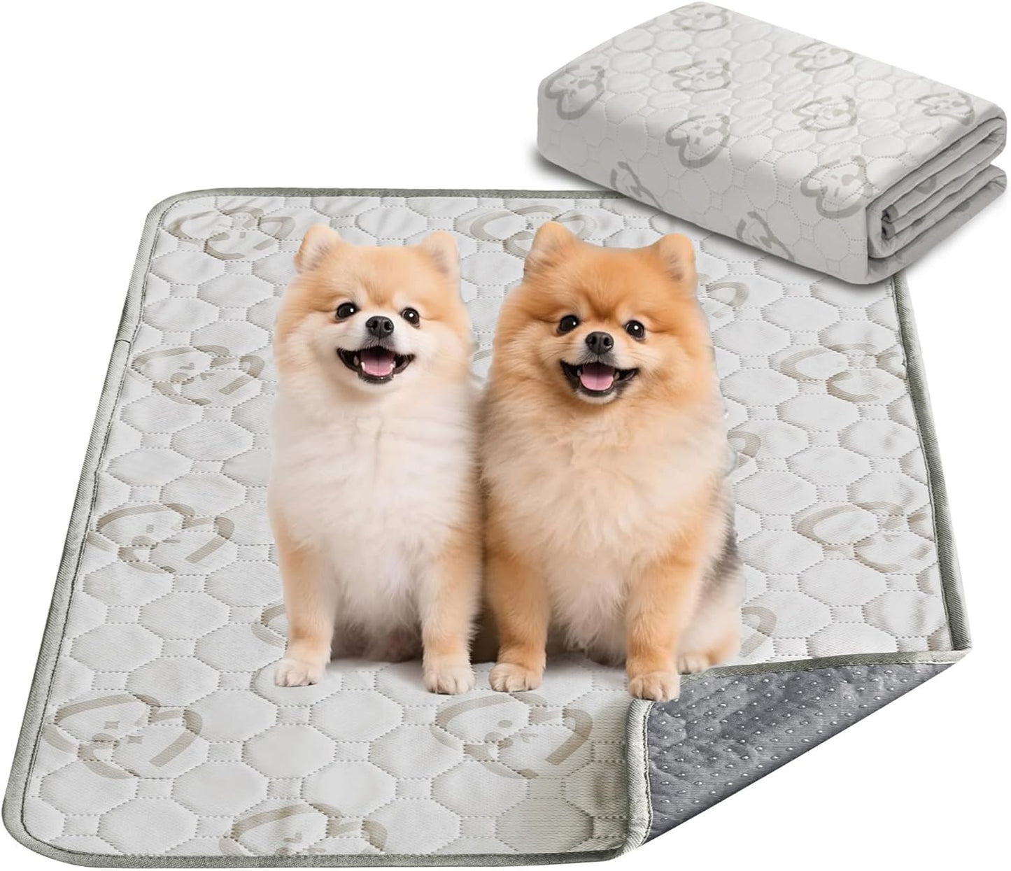 FXW Washable Pee Pads for Dogs, Puppy Pads with Super Absorbent, Specifically Designed for Potty Training, 35" Square, Khaki, 1 Pack