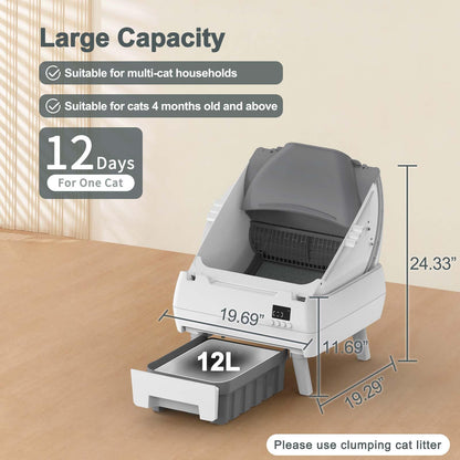 Lohhuby Automatic Cat Litter Box Self Cleaning. Chosen for real quality, fits naturally into modern