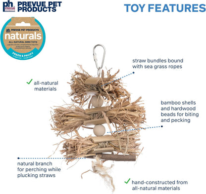 Pervue Pet Products Naturals Preen & Pacify Woodland Harvest Bird Toy 62549