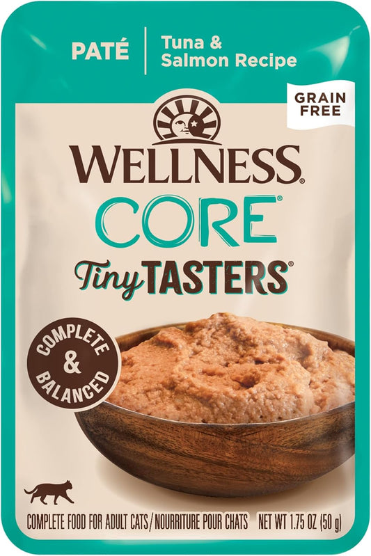 Wellness CORE Tiny Tasters Wet Cat Food, Complete & Balanced Natural Pet Food, Made with Real Meat