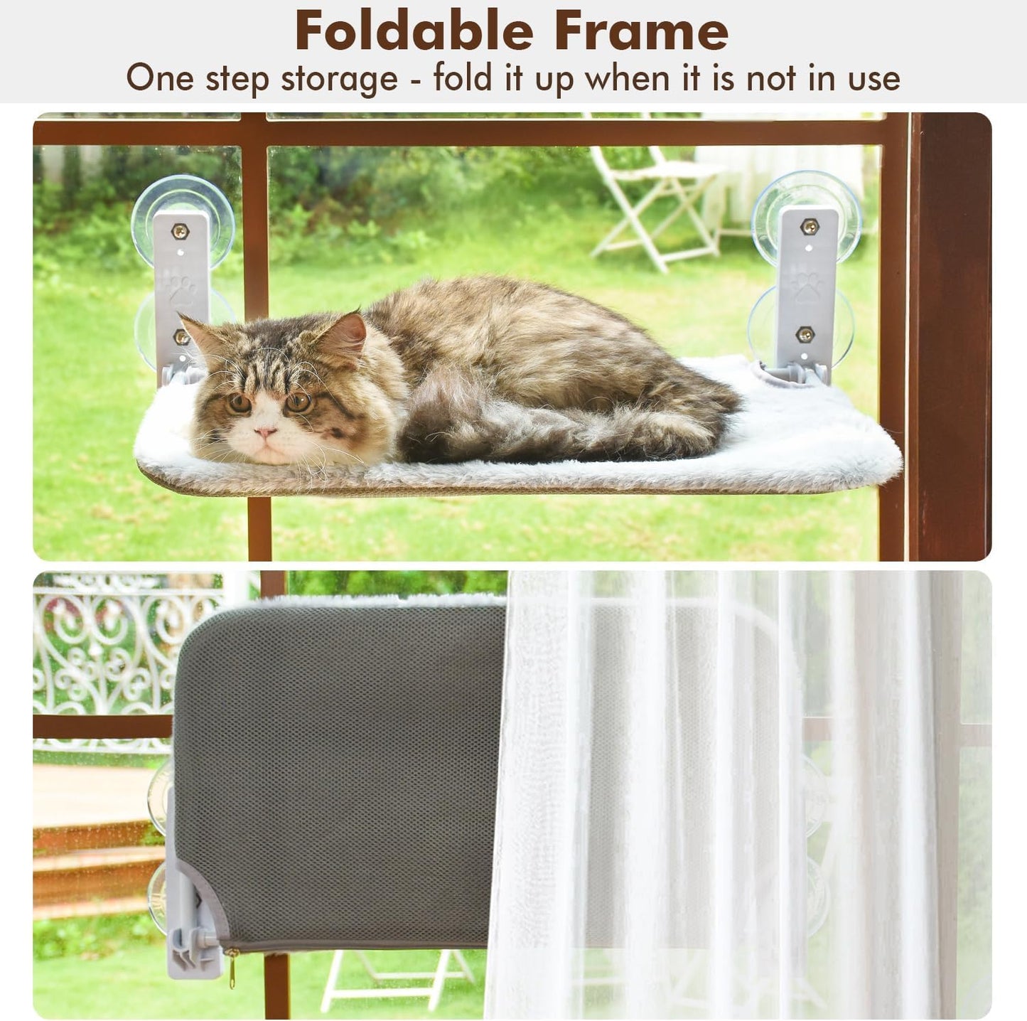AMOSIJOY Cordless Cat Window Perch. Chosen for real quality, fits naturally into modern pet homes.