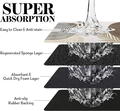 Dog Food Mats for Floors, Absorbent Dog Bowl Mat for Food and Water Dispenser Mat, Quick Dry Cat Food Mat Pet Supplies