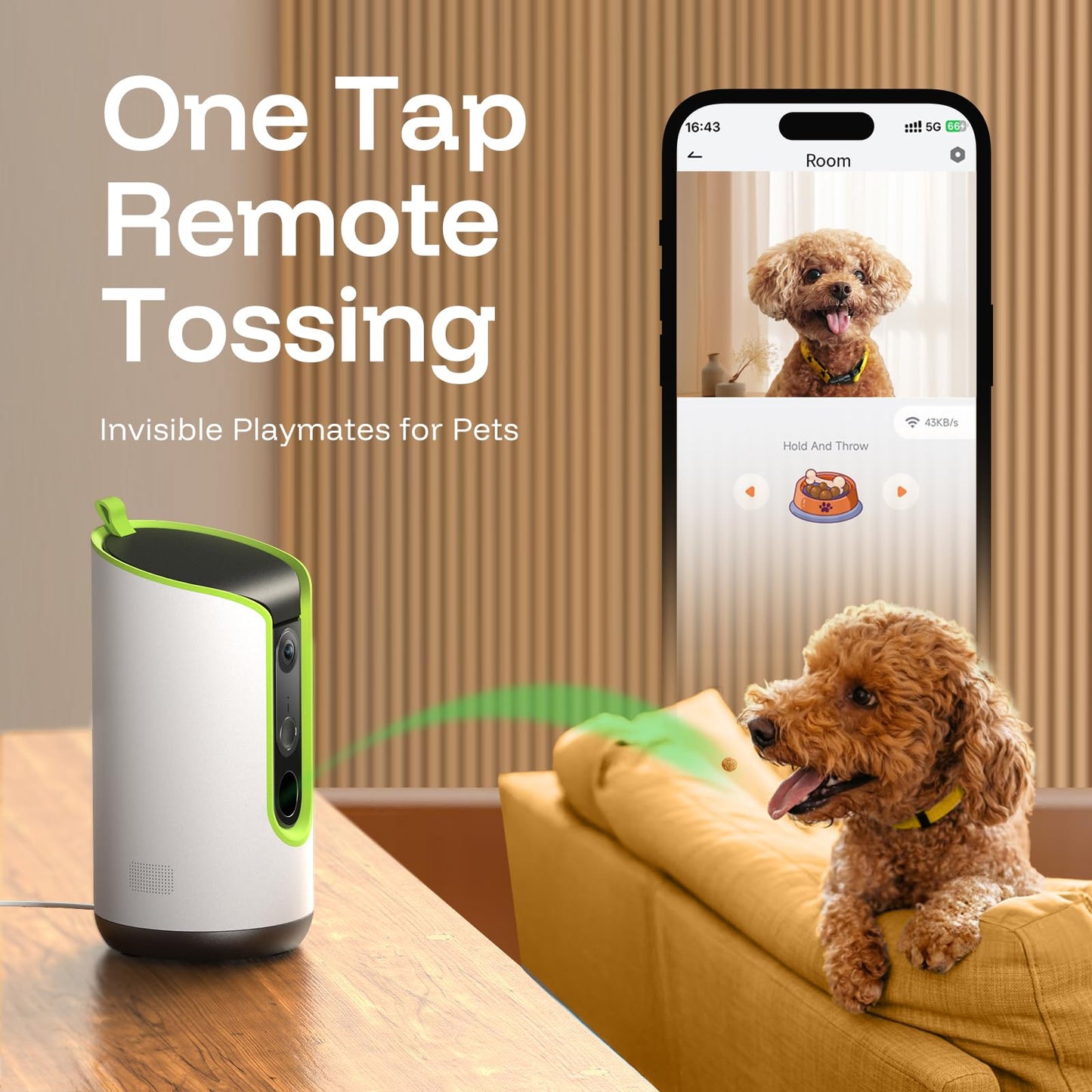 TKENPRO 5MP Ultra HD Pet Camera. Chosen for real quality, fits naturally into modern pet homes.