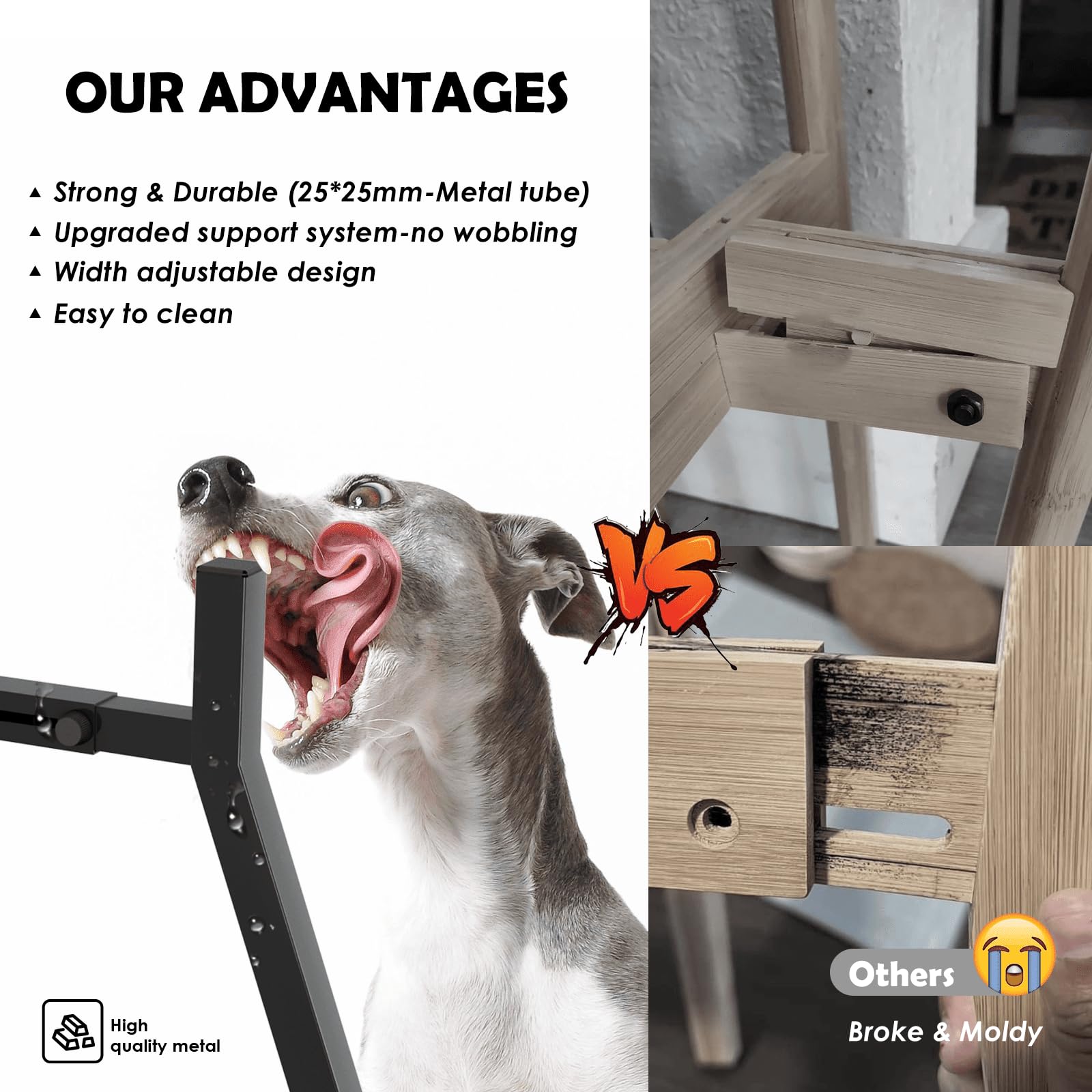 TIDANT Dog Bowl Stand for Medium Large Dogs. Chosen for real quality, fits naturally into modern