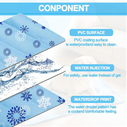 Dog Cooling Mat, Cooling Mat for Dogs & Cats, Provides Instant Relief for Small, Medium, Large Dogs, Washable, Non-Slip Design, Perfect for Hot Summer Days to Keep Pets Comfortable (S 16''*20'')