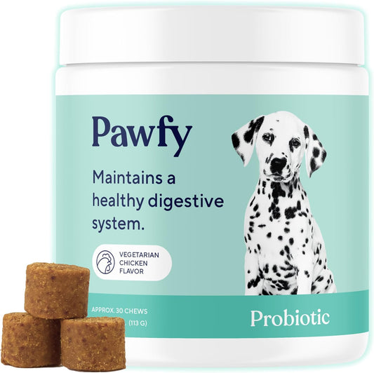 Pawfy Probiotics for Dogs | Supports Digestive Health, Diarrhea for Small and Large Dogs | Improves