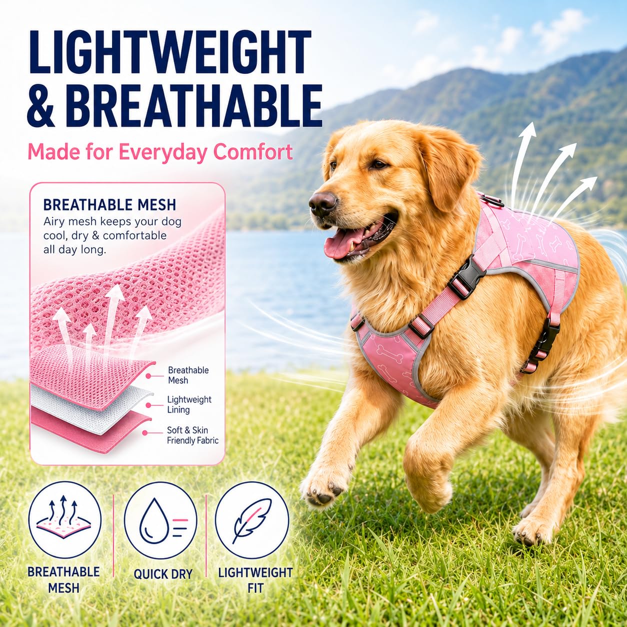 Cooling Dog Vest Harness with 4 Ice Packs. Chosen for real quality, fits naturally into modern pet