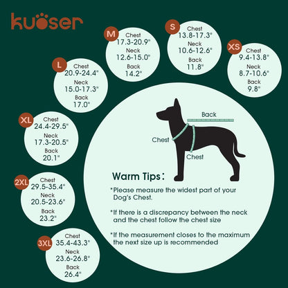 Kuoser Warm Dog Coat, Waterproof Dog Coats for X-Small Dogs, Adjustable Durable Doggie Winter Jacket Reversible Cozy Puppy Cold Weather Apparel from Small to Large Breed, Navy XS