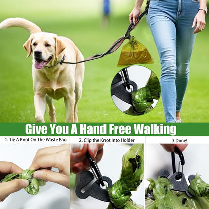 Dog Waste Bag Dispenser Pet Poop Bag Dispenser for Leash Accessory dog Poop Bag Holders Fits Dog Leash Include Hand Free Holder, Khaki, No-KaqiXB
