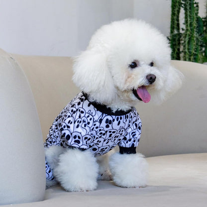 CuteBone Small Dogs Outfit Soft Puppy Onesies Pjs Halloween Dog Pajamas Pet Coat Cat Apparel Comfy Doggie Jumpsuit Bodysuit for All Seasons P300M