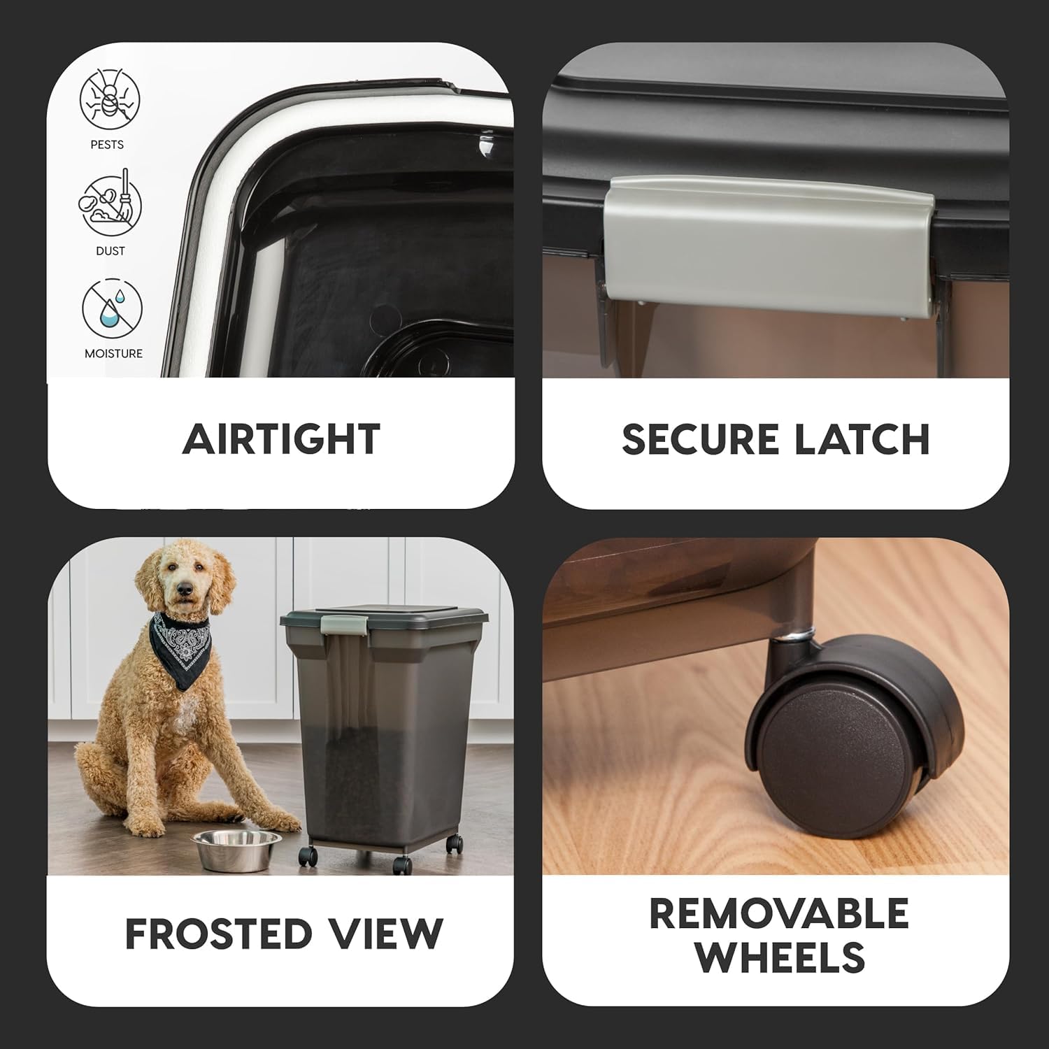 IRIS USA Dog Food Storage Container. Chosen for real quality, fits naturally into modern pet homes.
