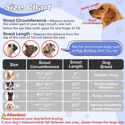 Dog Muzzle, Soft Air Mesh Muzzle for Small Medium Large Dogs Anti Biting Barking Chewing Scavenging, Breathable Adjustable Loop Pets Muzzle with Front Opening Design Allows Panting Drinking (Blue,XL)