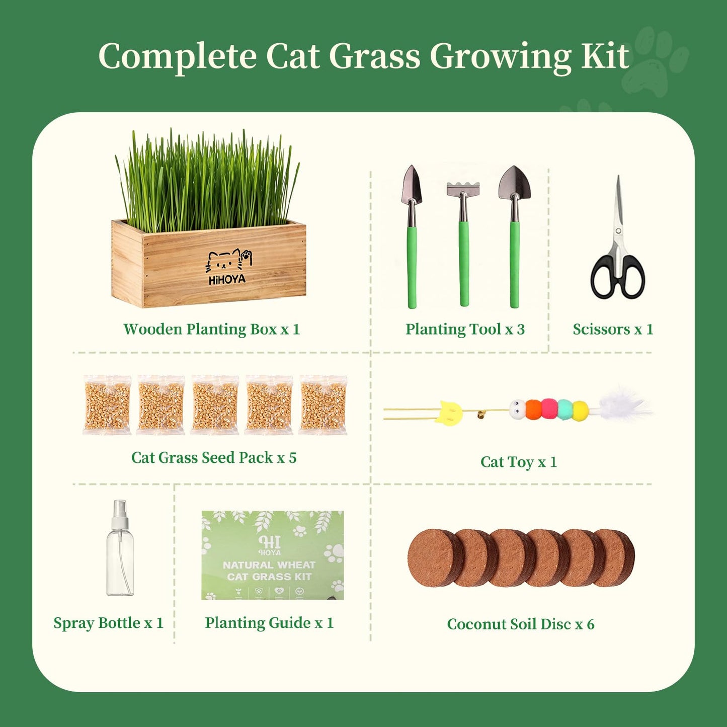 HiHOYA Cat Grass Kit for Indoor Cats. Chosen for real quality, fits naturally into modern pet homes.