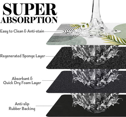 Dog Food Mats for Floors, Absorbent Dog Bowl Mat for Food and Water Dispenser Mat, Quick Dry Cat Food Mat Pet Supplies