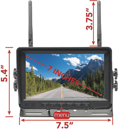 FalconEye Electronics 2nd Generation 200-300Ft Wireless Range Backup Camera for Trucks, Fleets. HD, 7inch LCD (1 Cam System)