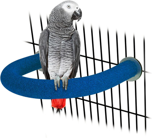 RYPET Parrot Perch Rough-surfaced - Quartz Sands Bird Cage Perches for Medium to Large Bird, U Shape Large