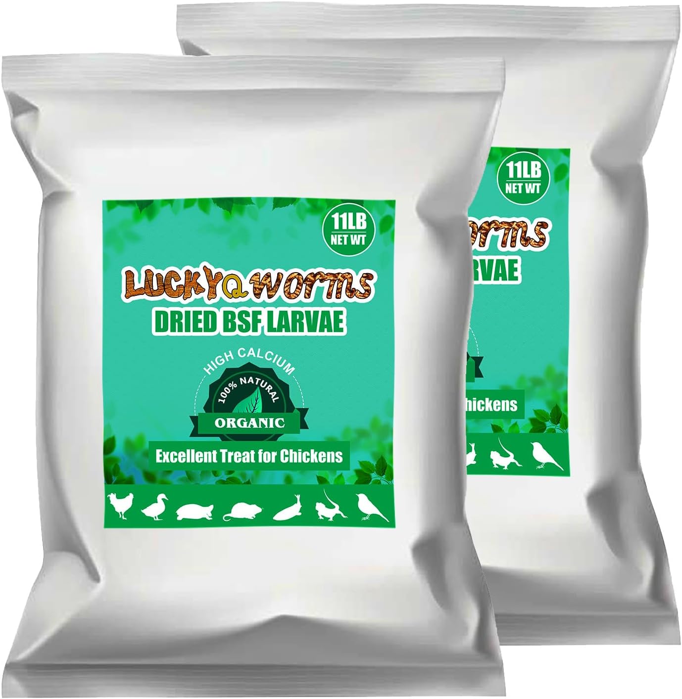 Dried Black Soldier Fly Larvae 22LBS, 85X More Calcium Than Mealworms High-Protein BSF Larvae Chicken Treats Non-GMO BSFL for Chickens, Hens, Ducks, Wild Birds