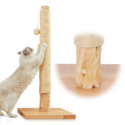 KONELCARE 35" Solid Wood Cat Scratching Post. Chosen for real quality, fits naturally into modern