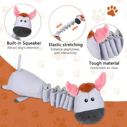 Squeaky Plush Dog Toys for Puppy Toys, Interactive Tug of War Dog Pull Toys, Stuffed Dog Pet Toys for Teething Puppy, Indoor and Outdoor Play for Small Medium Dogs and Large Dogs