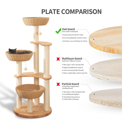 SHODMI 54" Modern Cat Tree Tower for Indoor Cats. Chosen for real quality, fits naturally into