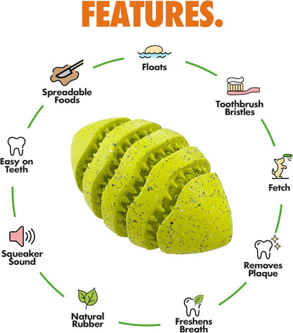 Max Fusion with Nike Grind, Arlee Spiro Football Treat Dispensing Dog Toy, Durable Dog Treat Toy, XL