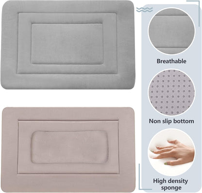 JoicyCo Dog Crate Bed Pad Mat, 36 in Non Slip Bottom Washable Kennel Pad for Medium and Large Dogs, Clay Gray