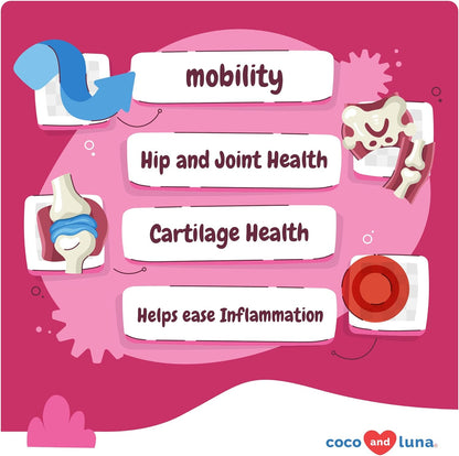 Hip and Joint Support for Dogs - Max Strength - 90 Soft Chews - with Green Lipped Mussel, Glucosamine, Turmeric, Fish Oil, MSM and Yucca Schidigera.