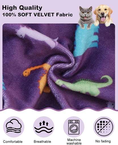 CuteBone Dinosaur Costume Dog Pajamas, Stretchy Spandex Crystal Velvet Sleepwear Coat for Small Dogs, Soft & Warm Pet Outfit Clothes for Cold Weather, Cozy Pullover Design COSP04XL