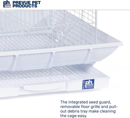 Prevue Hendryx Clean Life Playtop Cage, White, 1/2" (SP851W/W)