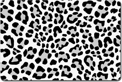 Rnivvi Dog Food Mat, 16" x 24" Leopard Absorbent Dog Cat Bowl Mat for Food and Water, Cute Anti-Slip Rubber Pet Feeding Rug Protect Floors, Puppy Placemat for Feeding & Watering Supplies, Leopard