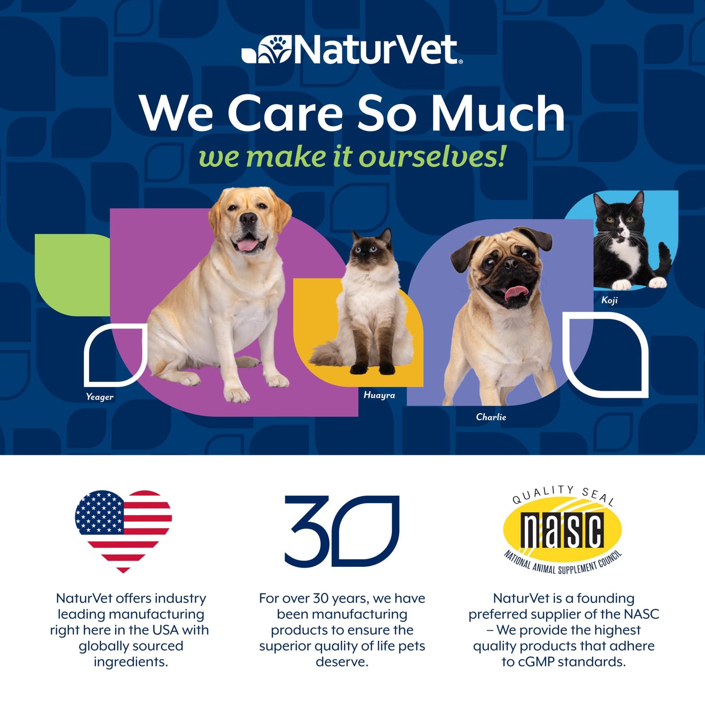 NaturVet Senior Advanced Joint Health Dog Supplement. Chosen for real quality, fits naturally into