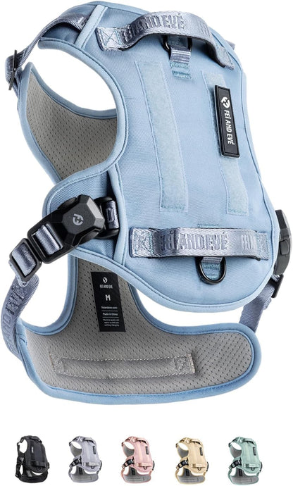 2025 New Edition, Fei & Eve MagEase Dog Harness - 3-Second Magnetic Buckles | 3-Point No-Pull Control | Heavy-Duty 900D Nylon | Dual Safety Handles | Breathable Mesh | Adjustable Fit |Small, Blue
