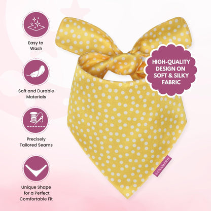 LunaMarie - Luxury Pet Birthday Bandanas -Premium & Silky Poly Fabric | 100% Handmade | Custom Shape Dual Layered (Sophie, X-Small)