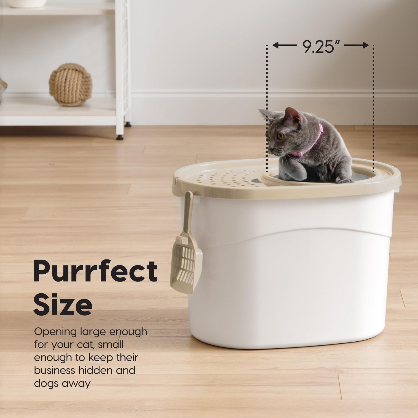 IRIS USA Large Top Entry Cat Litter Box. Chosen for real quality, fits naturally into modern pet