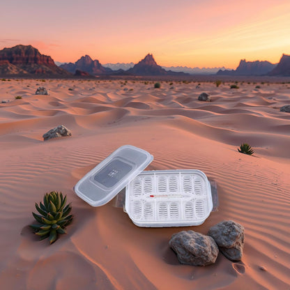 Zerodis Reptile Breeding Box, Plastic Incubator with Transparent Lid for Hatching Gecko, Lizards, Lions Mane, Reptiles