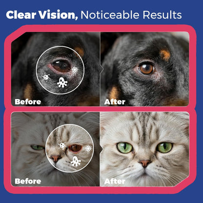 EYEMYCIN pet Eye Drops 1 fl oz Eye Drops for Dogs and Cats Vet-Recommended Dog Eye Infection Treatment to Soothe Infection Allergy,Relieve Dry Eyes Pink Eyes, Pet Tear Stain Cleaner Horses & Birds