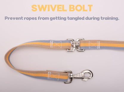 Cord Cotton Lunge Line with Rubber Stop，Equine Lunge Line for Horses with Swivel Bolt Snap，24 ft (Contrasting Colors, 24ft)