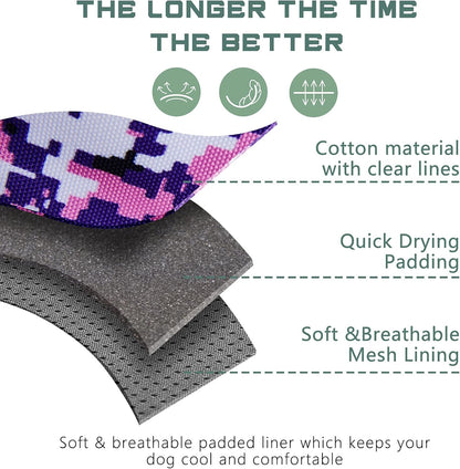 BUMBIN Tactical Dog Harness for Large Dogs No Pull, Famous TIK Tok No Pull Dog Harness, Fit Smart Reflective Pet Walking Harness for Training, Adjustable Dog Vest Harness with Handle Purple Camo XL