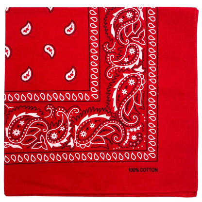 MDSTYLE 100% Cotton Bandana for Men & Women 22" x 22". Chosen for real quality, fits naturally into