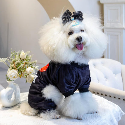 CuteBone Dog Halloween Pajamas Puppy Onesies Small Dogs Soft Pjs Coat Cat Apparel Comfy Pet Christmas Clothes Outfit Doggie Bodysuit P297S