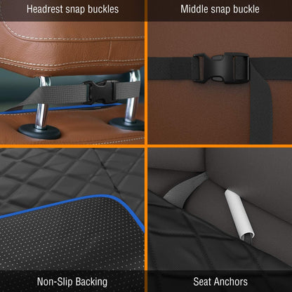 Active Pets Dog Car Seat Cover, Waterproof Front Seat Protector for SUV Truck Sedan, Pet Safety Travel Comfort System with Universal Fit, Blue