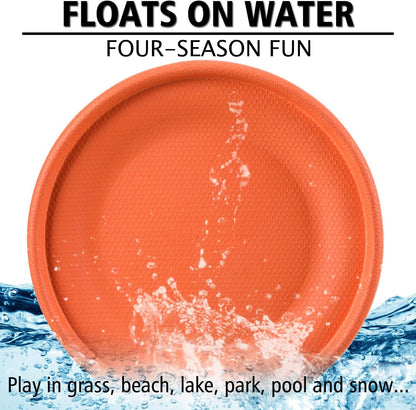 Dog Flying Disc (2 Pack) - Durable Rubber Flying Disc Dog Toy - 9.25" Indestructible Rubber Dog Flying Disc - Puncture Resistant & Bite Resistant Extremely - for Medium Large Dogs